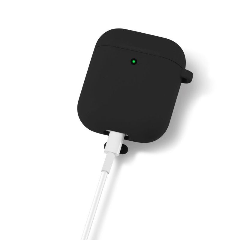 Deksel AirPods Svart Mobildeksel Med Øretelefonbeskytter Og Hatt Prins Karabinkrok