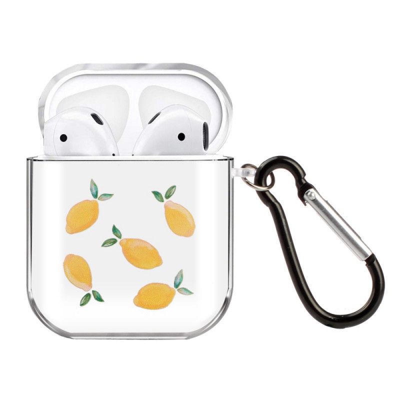 Deksel for AirPods Gul Gjennomsiktig Silikonfruktserie