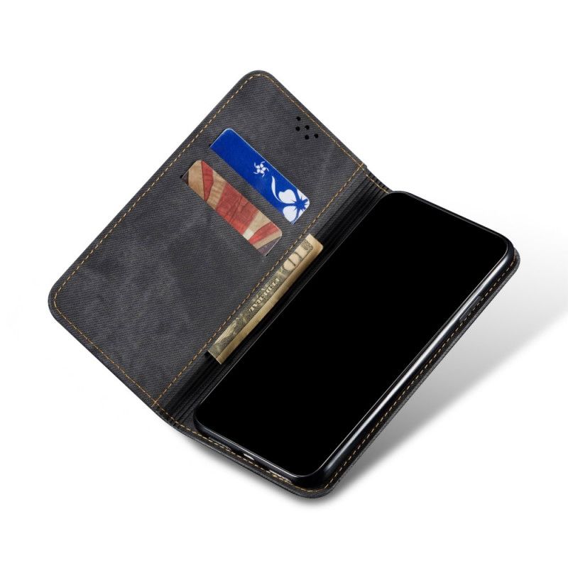 Folio Deksel Xiaomi Mi 10T Lite 5G / Redmi Note 9 Pro 5G Svart Mobildeksel Jeansstoff