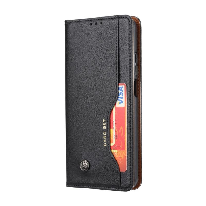 Folio Deksel Xiaomi Mi 10T Lite 5G / Redmi Note 9 Pro 5G Svart Mobildeksel Kortholder