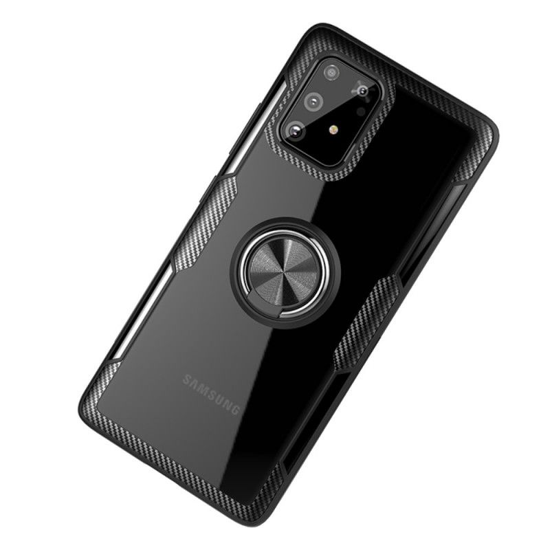 Deksel Samsung Galaxy S10 Lite Svart Karbonfiber Metallring