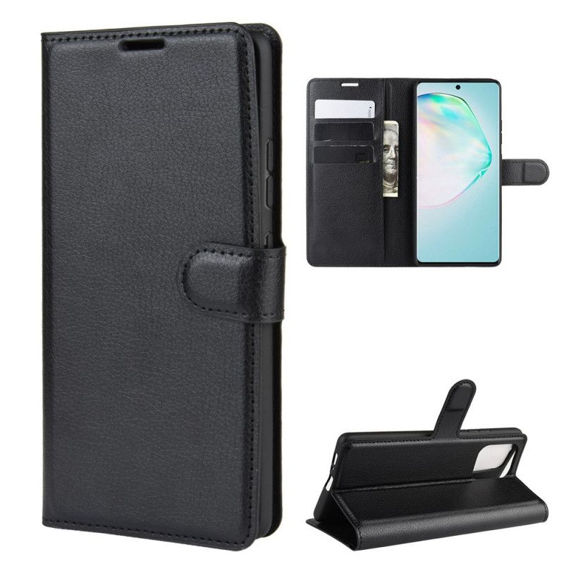 Lærdeksel Folio Deksel Samsung Galaxy S10 Lite Svart Klassisk