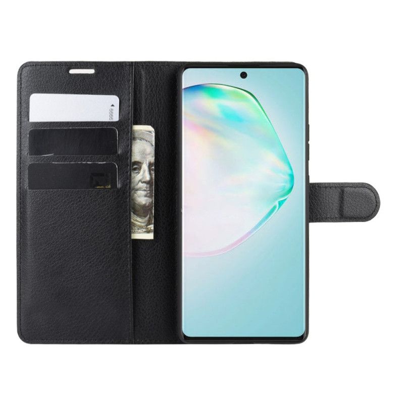 Lærdeksel Folio Deksel Samsung Galaxy S10 Lite Svart Klassisk