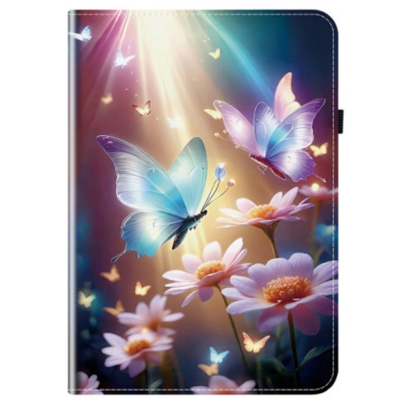 Case Etui Samsung Galaxy Tab S10 Fe Plus Mobildeksel Lysende Sommerfugler