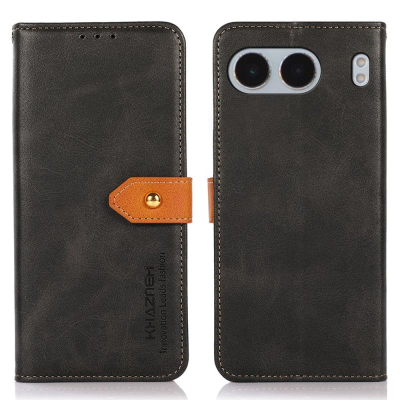 Folio Deksel Oneplus Nord 4 Gulllås Khazneh Beskyttelse Deksel