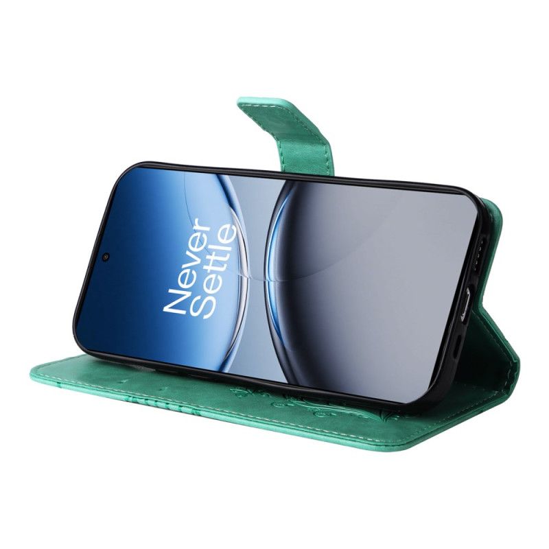 Folio Deksel Oneplus Nord 4 Kjempestor Sommerfuglrem Beskyttelse Deksel