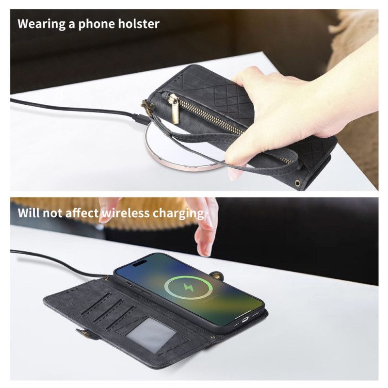 Folio Deksel Til Oneplus Nord 4 Lommebok Med Geometrisk Mønster