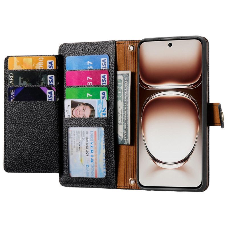 Lærdeksel Folio Deksel Oneplus Nord 4 Mobildeksel Hjerte Rfid-blokkerende Lommebok