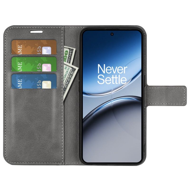 Lærdeksel Folio Deksel Oneplus Nord 4 Mobildeksel Skinnstil