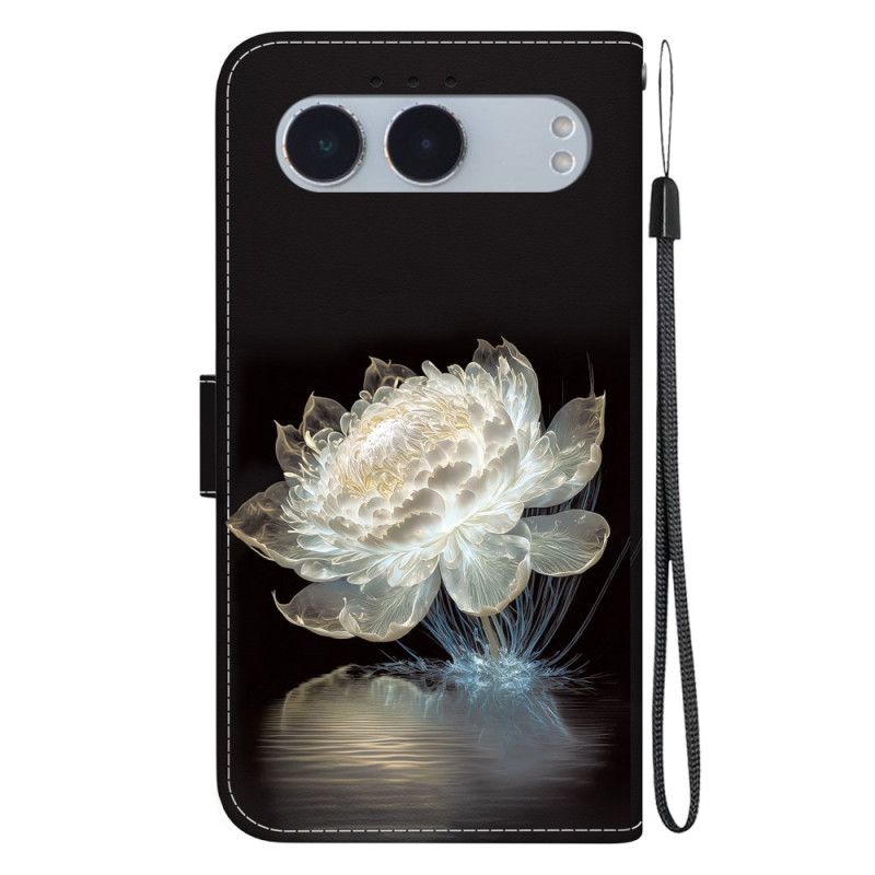 Lærdeksel Folio Deksel Oneplus Nord 4 Mobildeksel Snor For Krystallpeon