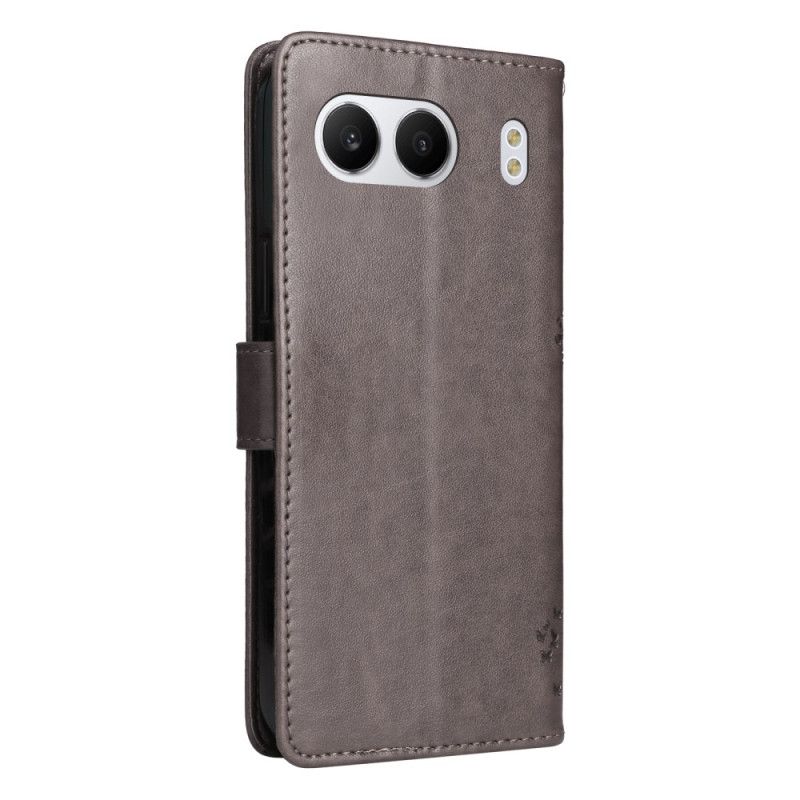 Lærdeksel Folio Deksel Oneplus Nord 4 Mobildeksel Tre Og Katt