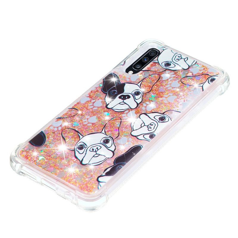 Deksel Samsung Galaxy A70 Mr Hunden Glitter