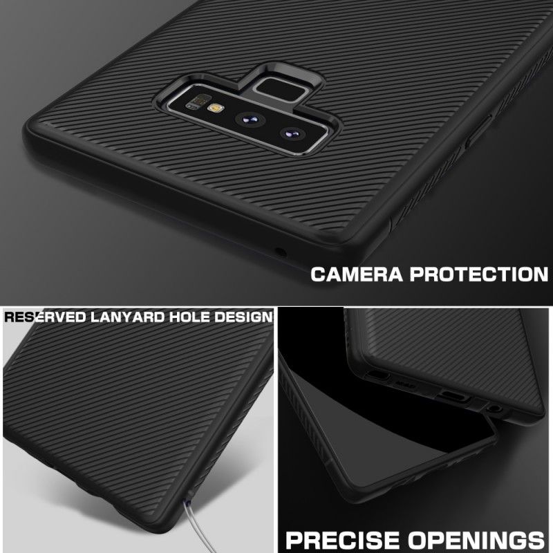 Deksel Samsung Galaxy Note 9 Lilla Sklisikker Vevd Anti-fall