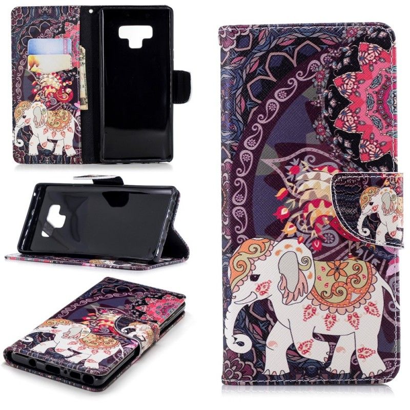 Folio Deksel Samsung Galaxy Note 9 Etnisk Elefantmandala