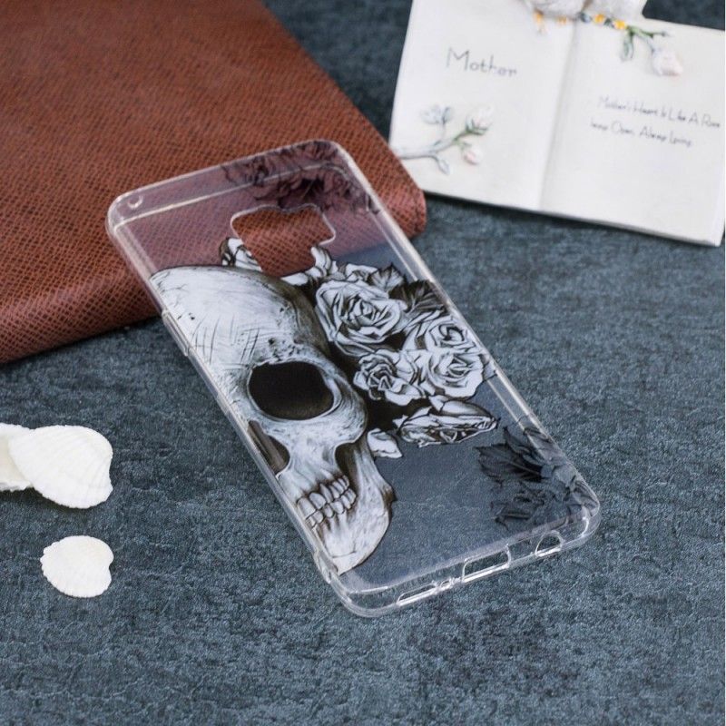 Deksel for Samsung Galaxy S9 Blomstret Hodeskalle