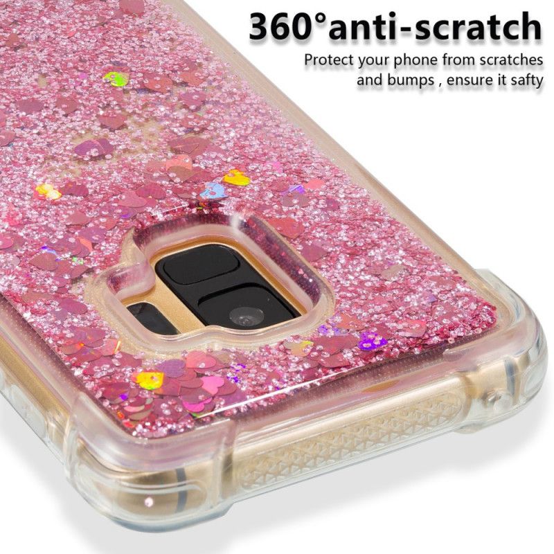 Deksel Samsung Galaxy S9 Lyseblå Mobildeksel Premium Glitter