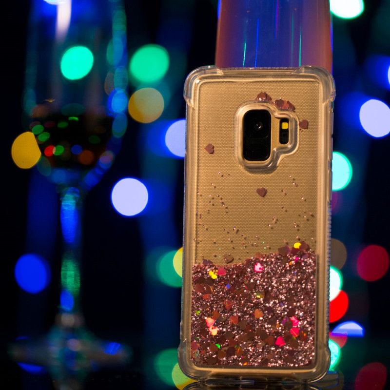 Deksel Samsung Galaxy S9 Lyseblå Mobildeksel Premium Glitter