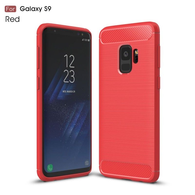 Deksel Samsung Galaxy S9 Svart Børstet Karbonfiber