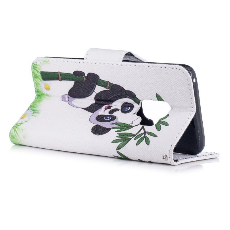 Folio Deksel for Samsung Galaxy S9 Panda På Bambus