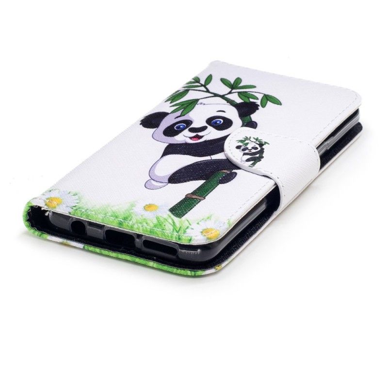 Folio Deksel for Samsung Galaxy S9 Panda På Bambus