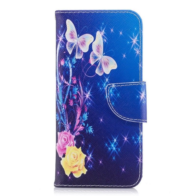 Folio Deksel Samsung Galaxy S9 Sommerfugler Om Natten
