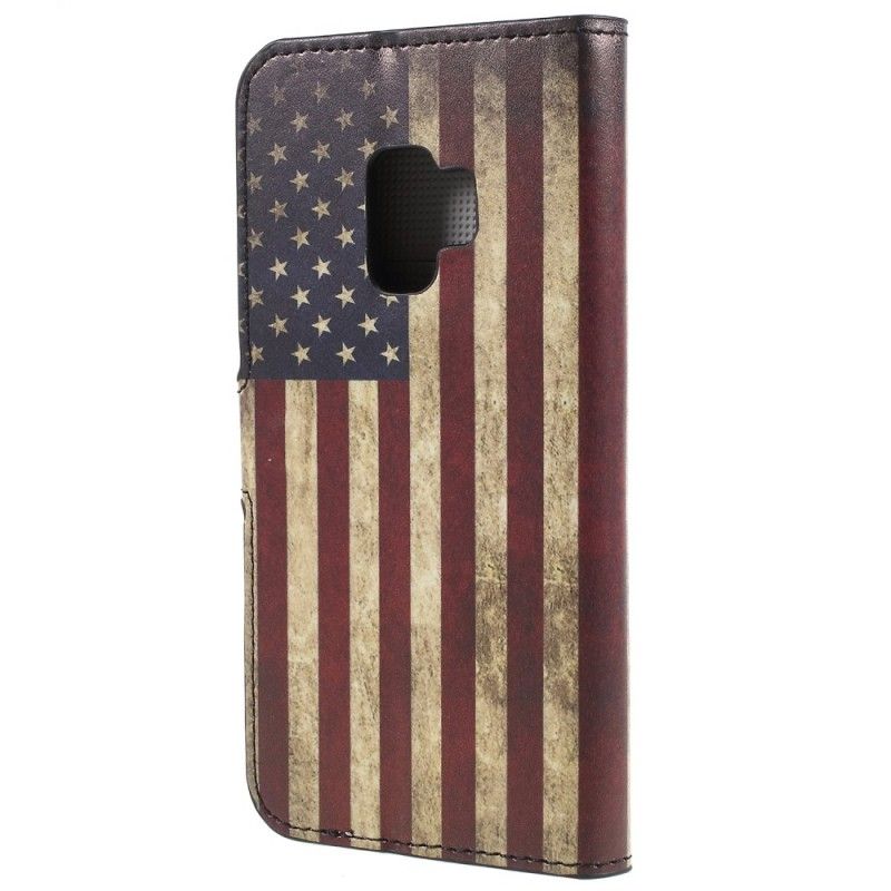 Folio Deksel Samsung Galaxy S9 Usa Flagg Anti-fall