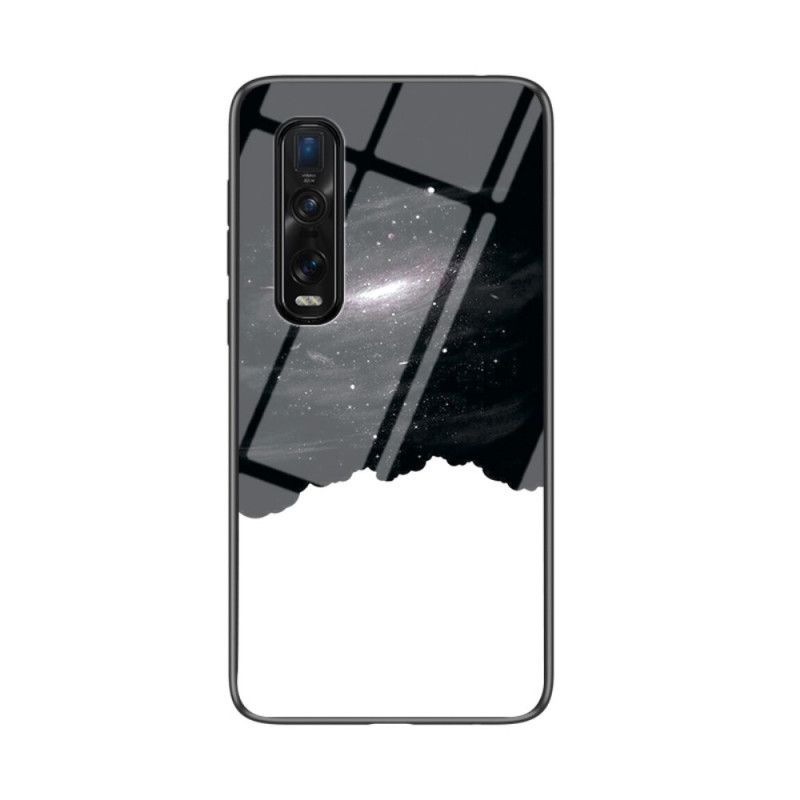 Deksel for Oppo Find X2 Pro Svart Stjernehimmel Herdet Glass