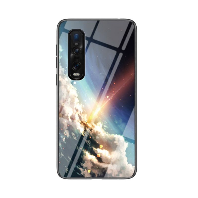 Deksel for Oppo Find X2 Pro Svart Stjernehimmel Herdet Glass