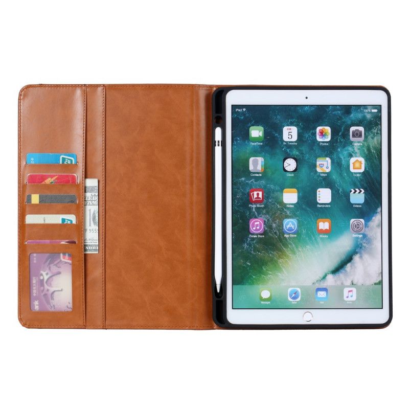 Etui iPad 10.2" (2019) (2020) Svart Skinneffektdokumentholder Anti-fall