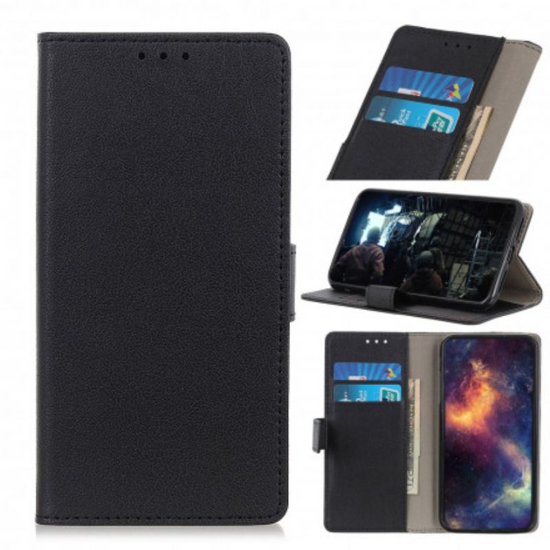 Folio Deksel Til Oppo Reno 6 5g Enkel Klassisk Skinneffekt