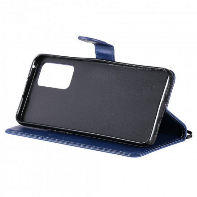 Folio Deksel Til Oppo Reno 6 5g Solid Color Series Strappy
