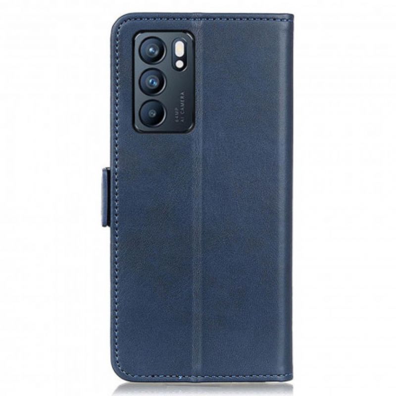 Lærdeksel Folio Deksel Oppo Reno 6 5g Mobildeksel Dobbel Klaff