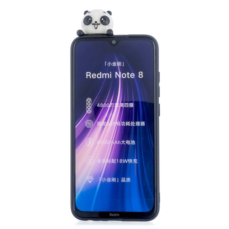 Deksel Xiaomi Redmi Note 8T Svart 3D Min Panda