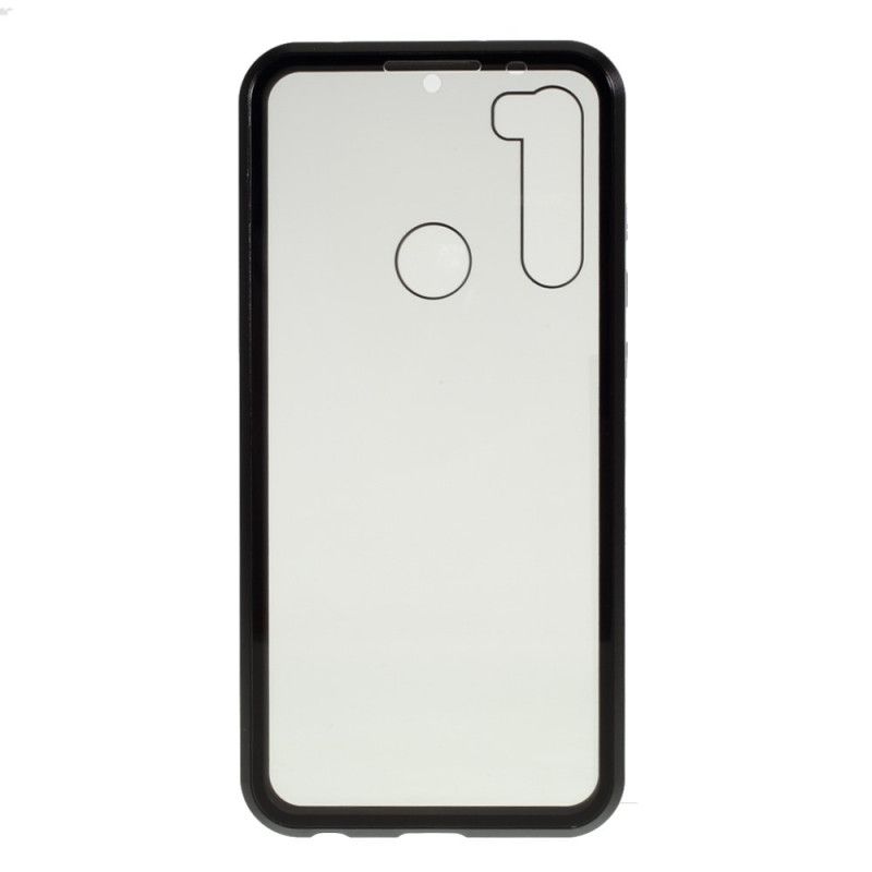 Deksel Xiaomi Redmi Note 8T Svart Herdet Glass Og Metall Foran Og Bak Beskyttelse