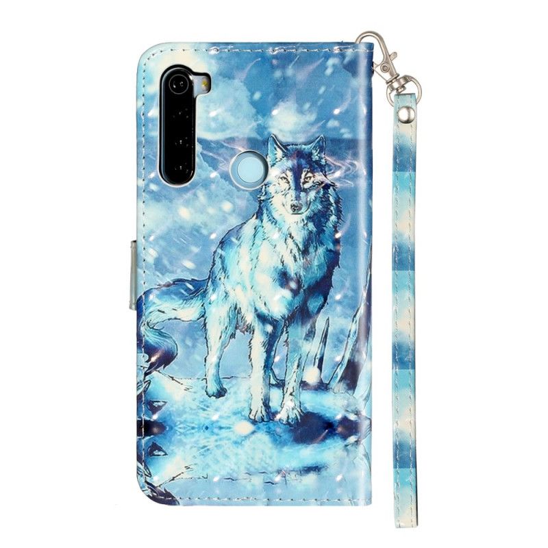 Folio Deksel for Xiaomi Redmi Note 8T Ulvlysflekker Med Stropp