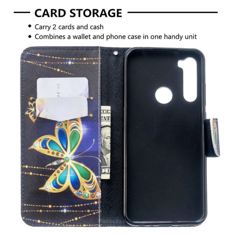 Folio Deksel Xiaomi Redmi Note 8T Magisk Sommerfugl