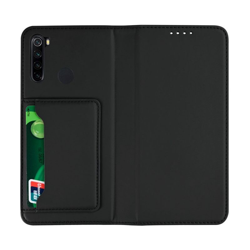Folio Deksel Xiaomi Redmi Note 8T Svart Støttekortholder Anti-fall