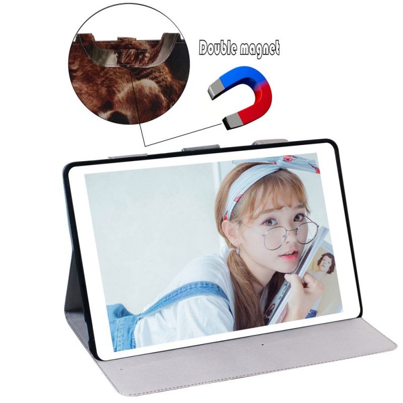 Folio Deksel Samsung Galaxy Tab S7 Løve Med Hilt Beskyttelse