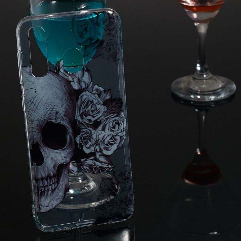 Deksel Samsung Galaxy A50 Blomsterhodeskalle Anti-fall