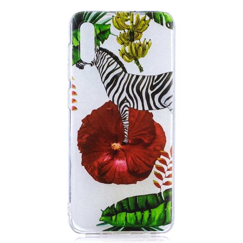Deksel Samsung Galaxy A50 Sebra Og Blomster