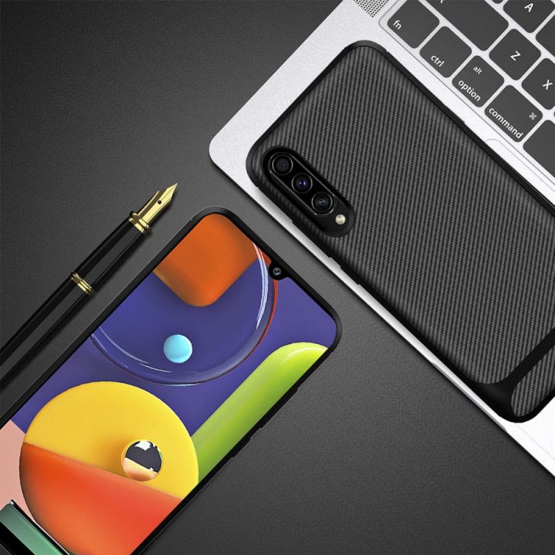 Deksel Samsung Galaxy A50 Svart Moderne Fleksibel Karbonfiber