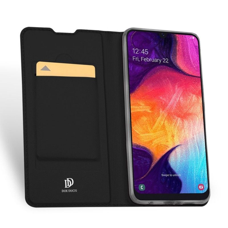 Folio Deksel Samsung Galaxy A50 Svart Førsteklasses Serie