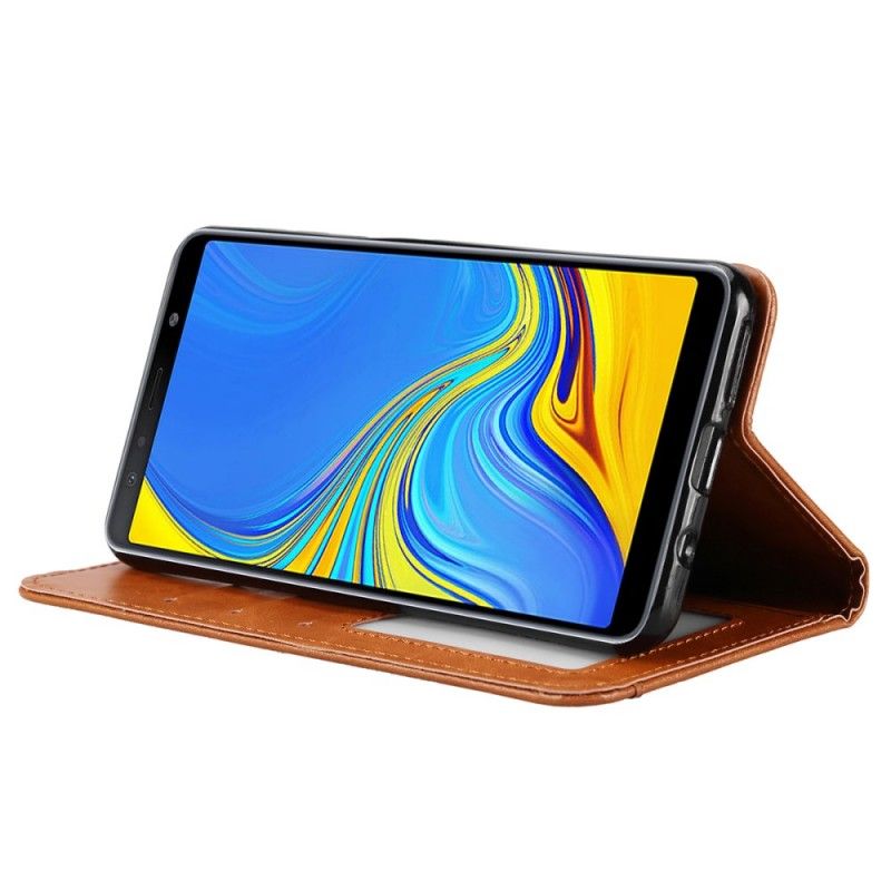 Folio Deksel Samsung Galaxy A50 Svart Kortholder I Imitert Skinn