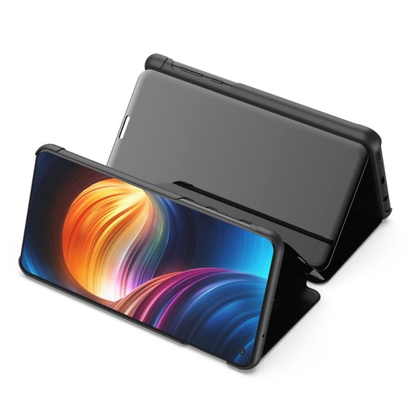 Vis Deksel Samsung Galaxy A50 Svart Speil Og Lærimitasjon