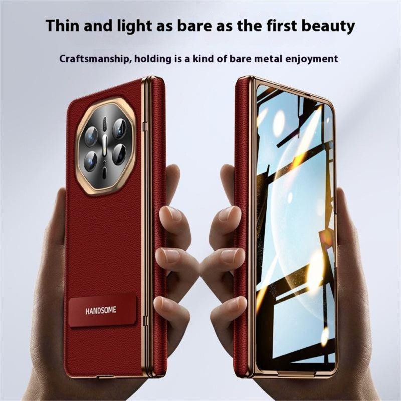 Deksel Til Huawei Mate X6 Teksturert Kunstskinn Med Skjermbeskytter