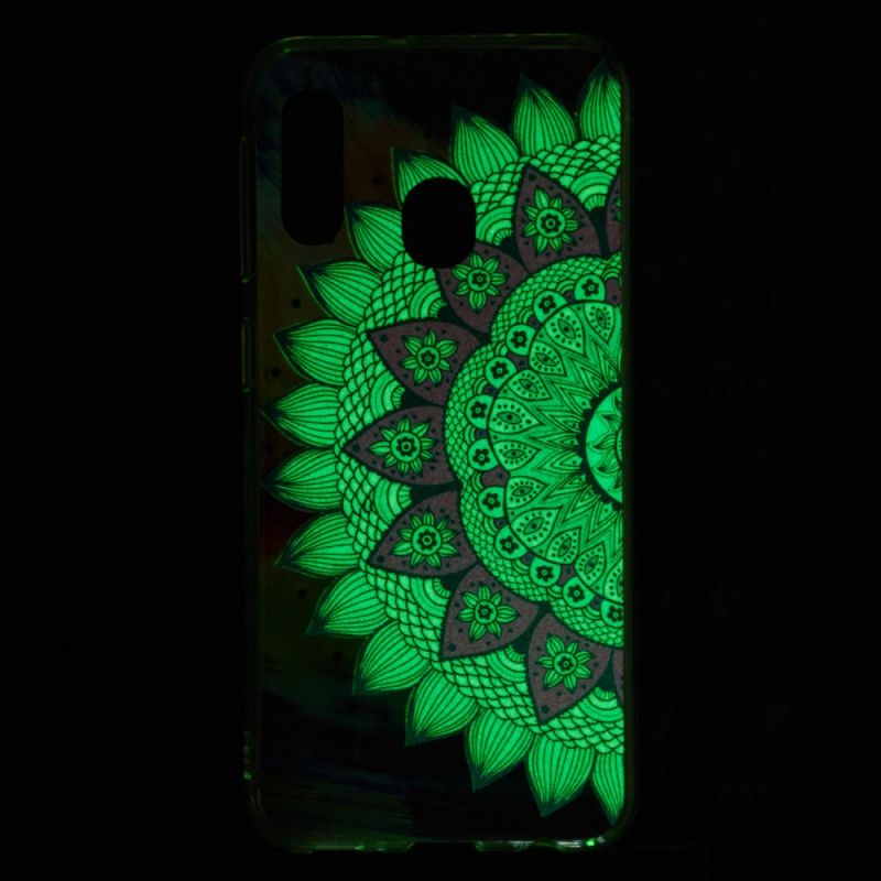 Deksel for Samsung Galaxy A20e Fluorescerende Mandala