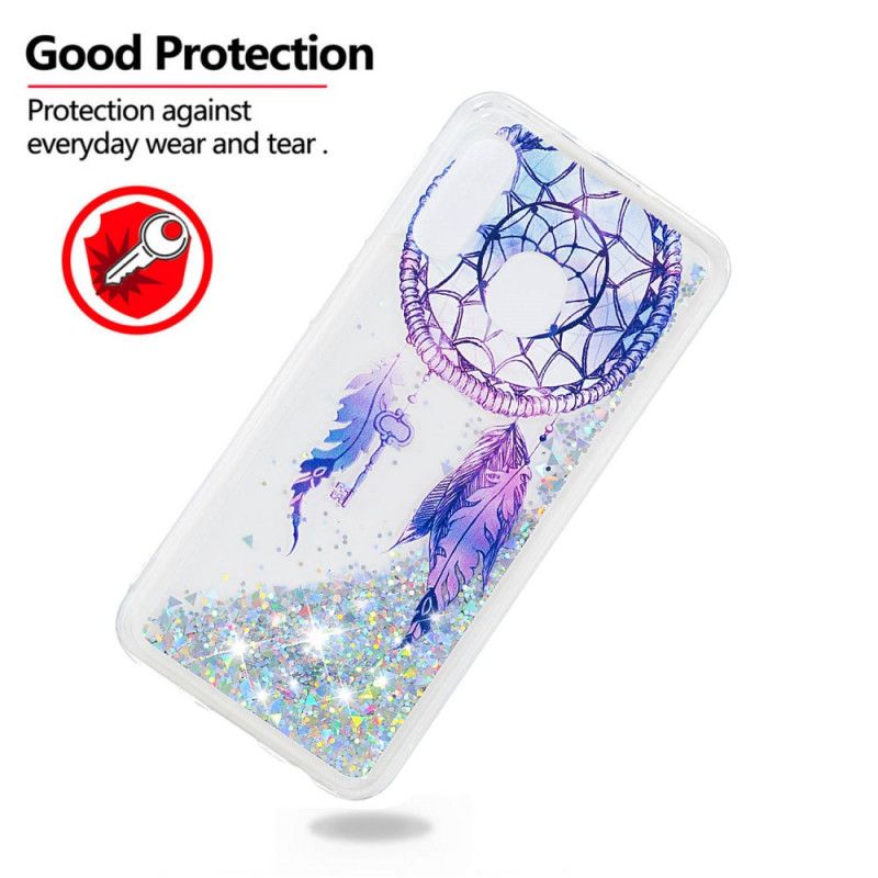Deksel Samsung Galaxy A20e Blue Glitter Dreamcatcher
