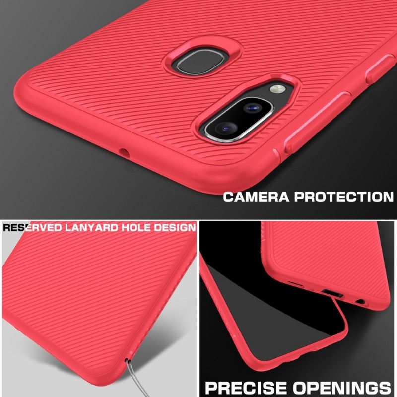 Deksel Samsung Galaxy A20e Svart Karbonfiber Twill Anti-fall