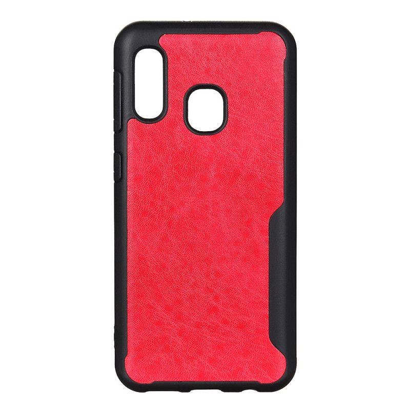 Deksel Samsung Galaxy A20e Svart Mobildeksel Matt Faset Skinn