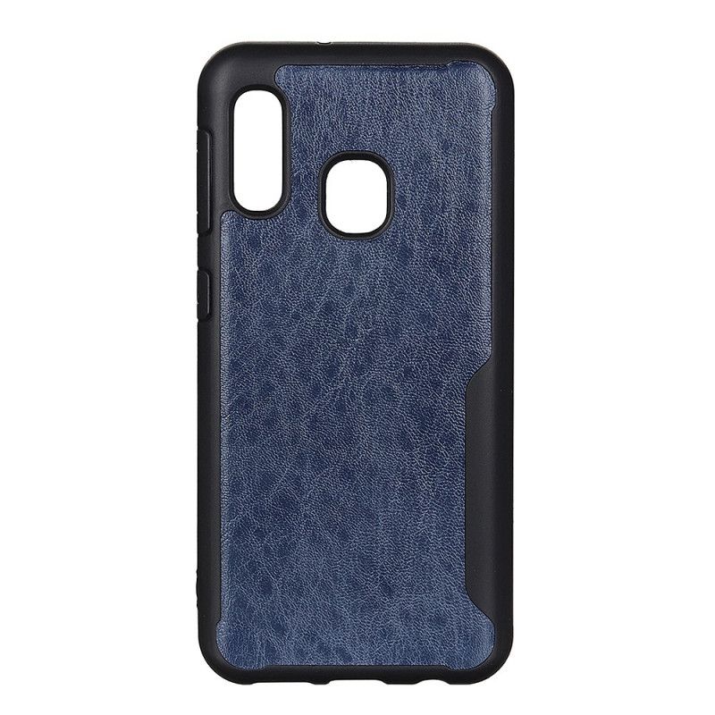 Deksel Samsung Galaxy A20e Svart Mobildeksel Matt Faset Skinn